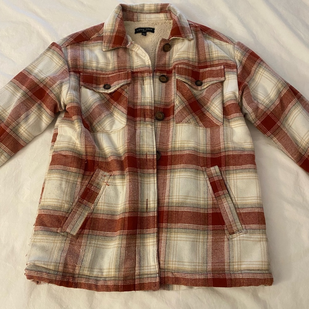 Fleece lined shacket